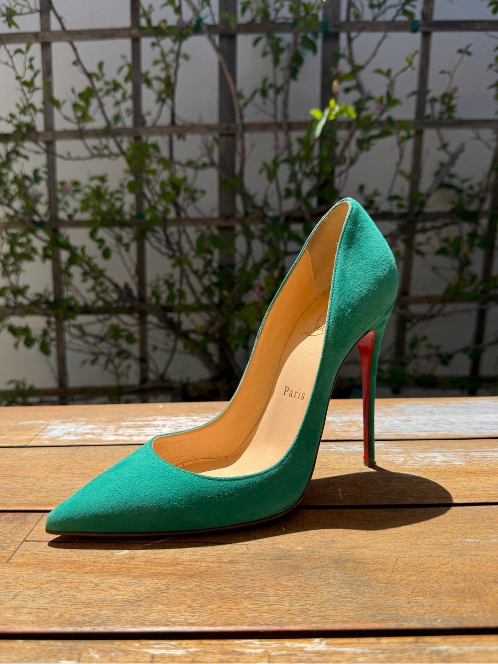CHRISTIAN LOUBOUTIN suede SoKate heels